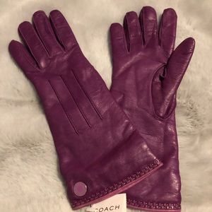 NWT Coach Purple Gloves